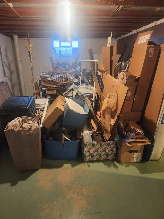 Roll-off dumpster container at job site for Construction Dumpster Rental in Gary